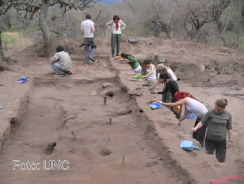Investigación arqueológica de la Universidad Nacional de Córdoba.