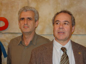 Emilio Cervantes, a la izquierda, y Francisco Giner Abati.