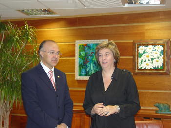 Ramiro Ruiz Medrano, presidente de la Diputación de Valladolid y Maria Jesús Ruíz Consejera de Medio Ambiente