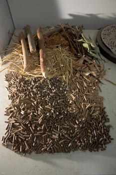 Imagen de biomasa forestal aprovechable para pellets.