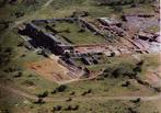 Imagen aérea del foro del yacimiento celtíbero de Tiermes (Soria).