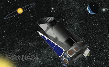 Representación del telescopio de la misión Kepler.