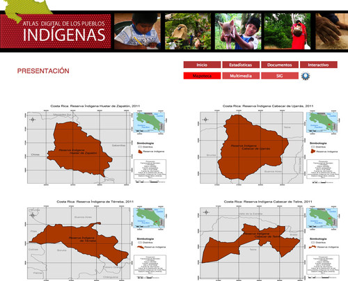 Atlas digital de pueblos indígenas de Costa Rica.