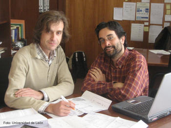 Adrián Escapa, ingeniero industrial, y Daniel Blanco, ingeniero agrónomo, responsables de la 'spin off' BYDT.