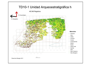 Imagen de la digitalización de los datos que permite estudiar un yacimiento integrando diversos datos. Imagen: Rosa Ana Obregón.