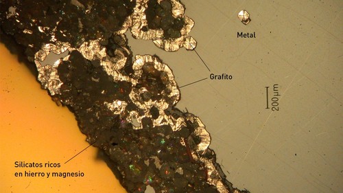 Corte pulido de meteorito Campos del Cielo. Foto: gentileza investigadora.