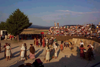 Imagen de una recreación de época en las ruinas de Numancia (Foto: Tierraquemada)
