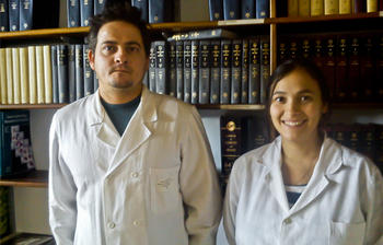 Ángel Matías Sánchez y Marina Inés Flamini, investigadores del CONICET. Foto: gentileza investigadores.