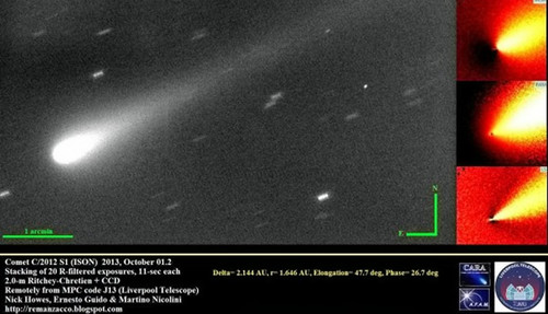 El “cometa del siglo” estaría a punto de desintegrarse. FOTO: UDEA.