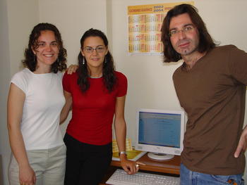 De izquierda a derecha: Berna Martín, Noelia Morales y Fernando Estaban miembros del equipo de investigación