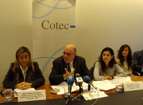 Juan Mulet presenta los resultados del INE. Foto: COTEC.
