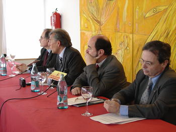 De derecha a izquierda Rafael Matesanz, Eduardo de Teresa, Francisco Fernández Avilés y Antonio Campos