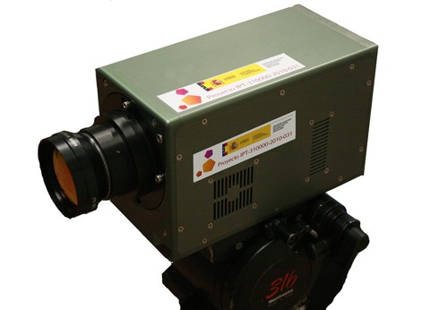 Prototipo de sistema de imagen multiespectral infrarrojo, dotado de rueda de filtros interferenciales para la detección de diferentes gases. Foto: UC3M.
