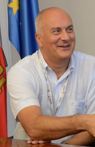 El Dr. Lordkipanidze, de Georgia, en el Congreso de Burgos en 2014/Fundación Atapuerca.