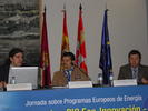 Borja Izquierdo, en el centro, en la Jornadas sobre Programas Europeos de Energía de León.