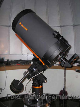 Imagen del nuevo telescopio de la Asociación Leonesa de Astronomía.