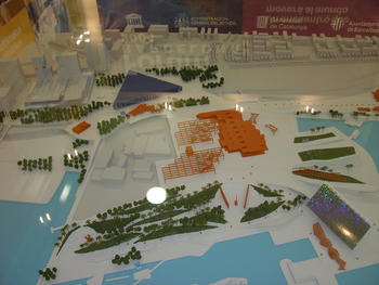 Maqueta del espacio dedicado en Barcelona al Forum 2004