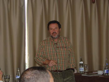 José María Blasco durante la conferencia