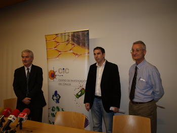 De izquierda a derecha, Juan Carlos Montero, Eugenio Santos y Atanasio Pandiella.