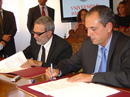 Firma del convenio entre la Universidad de Salamanca y HP.