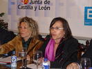 Eva Merino, directora del Archivo Histórico Provincial de León, y Luisa Herrero, directora general de Promociones e Instituciones Culturales de la Junta.