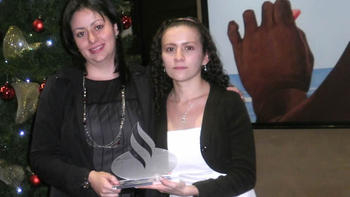 Viviana Amórtegui y Andrea Arroyave (Fotografía: UDEA)