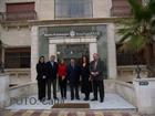 Miembros del equipo de investigación de Cartif junto al ministro de Medio Ambiente de Jordania, en Amman.
