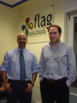 Luis Enrique Corredera, a la izquierda, y Alberto Gutiérrez, socios fundadores de Flag Solutions.