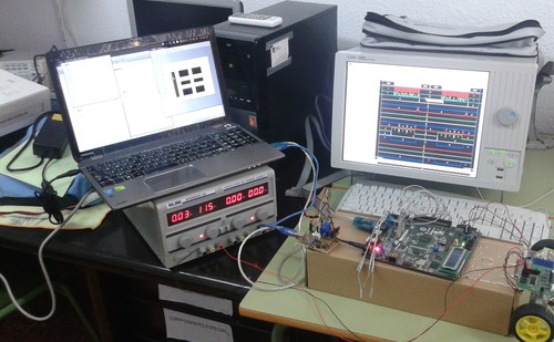 Plataforma con la instrumentación y hardware que se han utilizado en los test. Foto: F. Descubre.