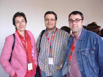 De izquierda a derecha, Asunción Martínez, Javier Morales y Xavier Barber