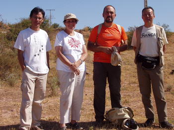 Equipo de paleobotánicos que ha visitado la Sierra de la Demanda.