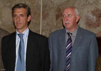 Fernando Martínez (izquierda), director territorial de Iberdrola Renovables, y Luis Díez, jefe del Departamento de Ahorro y Eficiencia Energética del EREN