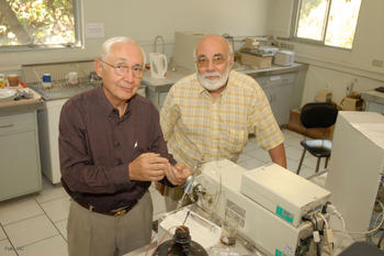 Científicos que lideran la primera investigación en Chile sobre líquidos iónicos.