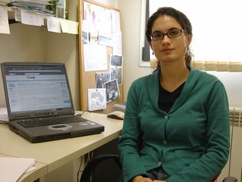 La ingeniera telemática y profesora de la Universidad de Valladolid Marta Herández en su despacho