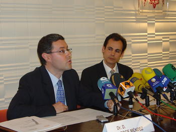 Jorge Méndez y Juan Manuel Igea, vicepresidente y presidente respectivamente de la Sociedad Castellano-Leonesa de Alergología e Inmunología Clínica
