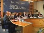 Juan Casado modera la mesa redonda sobre 'El papel de la Universidad en el desarrollo del territorio'.