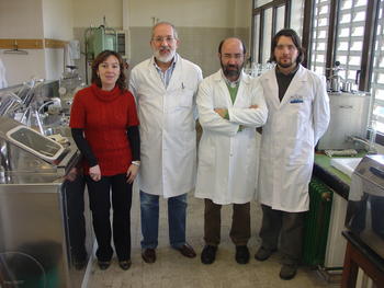 Equipo investigador formado, de derecha a izquierda, por Belén Esteban, Juan Ovejero, Javier Ramón Sánchez y Félix Rivas.