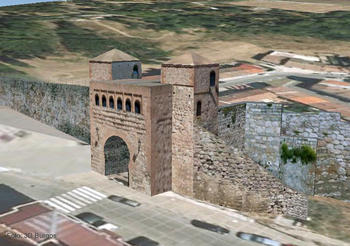 Arco de San Esteban de Burgos recreado en tres dimensiones para Google Earth.