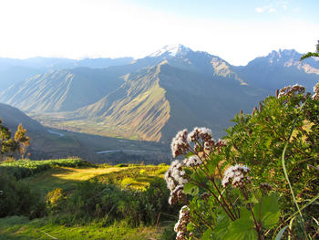 Vista panorámica del Valle Sagrado de los Incas, uno de los lugares ricos en variedad de patatas en el que investigadores de Perú y Canadá trabajan para mejorar la seguridad alimentaria de la región andina. (Foto: Eduardo Jovel)