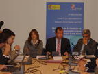 El consejero de Fomento, Antonio Silván en la reunión sobre la implantación de la banda ancha en las zonas rurales