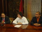 Marlon Molina, Abel Pardo y Jorge Castillo, en la presentación de los cursos de Itil.