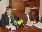 Gema Cabezas y Graciliano Álvarez, en la presentcación de TRIbiotec 2008.