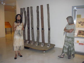 Rosario Sierra de Grado presenta la exposición.