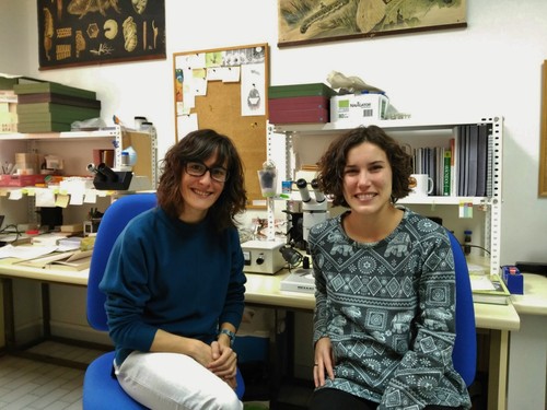 Estefanía Tobajas, a la izquierda, y Natalia Rosas, investigadoras de la Universidad de Salamanca.