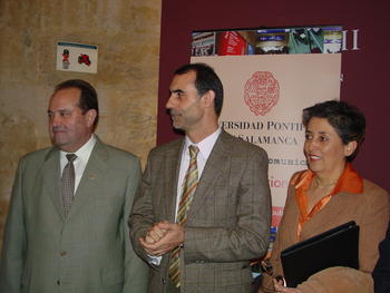 Marceliano Arranz, César Antón y Ana Lucía Echeverri en la inauguración del seminario