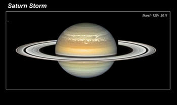 Tormenta en Saturno el 12 de marzo de 2011 (FOTO: UEMC).