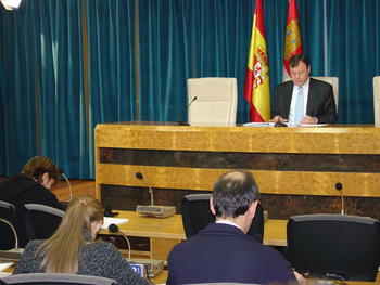 Imagen de la rueda de prensa posterior al Consejo de Gobierno