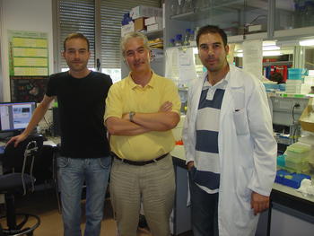 De izquierda a derecha, Samuel Seoane, Atanasio Pandiella y Juan Carlos Montero.