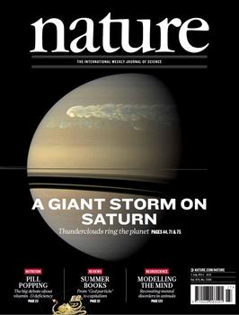 Portada de 'Nature' sobre el estudio de la tormenta de Saturno.