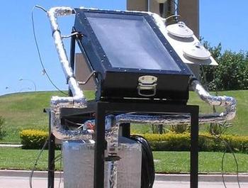 Reactor solar para descontaminar agua (FOTO: UNL).